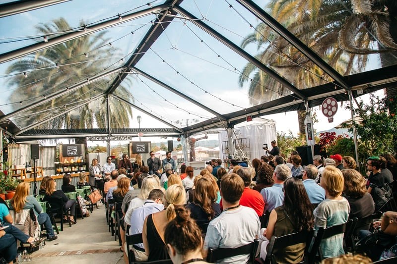 Audience gathered for a Napa Valley film conversation
