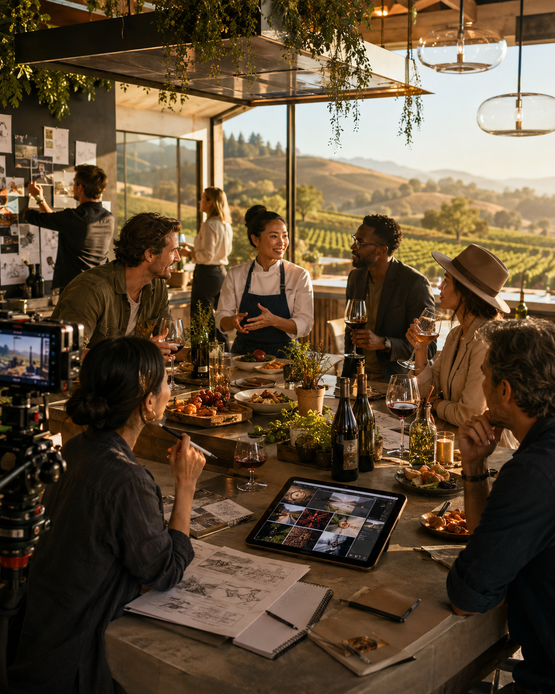 Tech Kitchen creators and hospitality professionals collaborating in Napa Valley