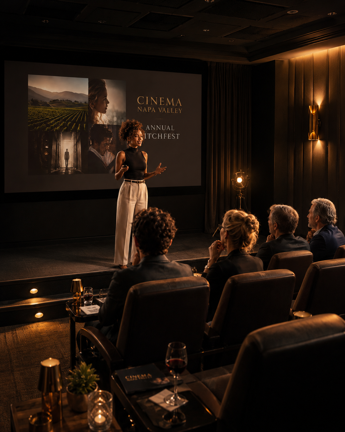 Emerging filmmaker presenting at the Cinema Napa Valley Annual Pitchfest